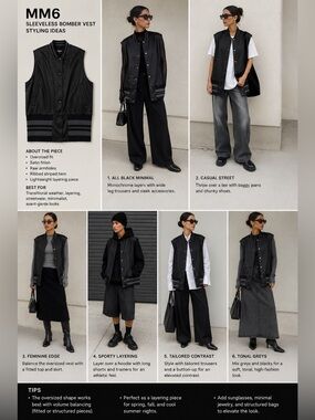 MM6 Maison Margiela Oversized Sleeveless Bomber Vest
NWT • Size 38